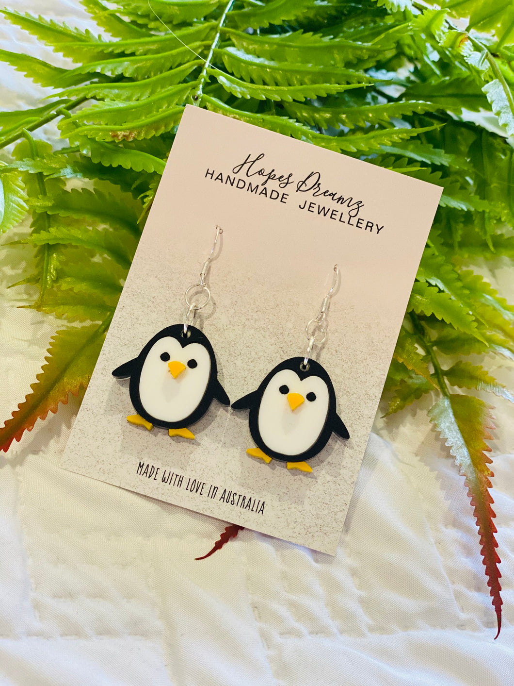 Penguin dangly earing