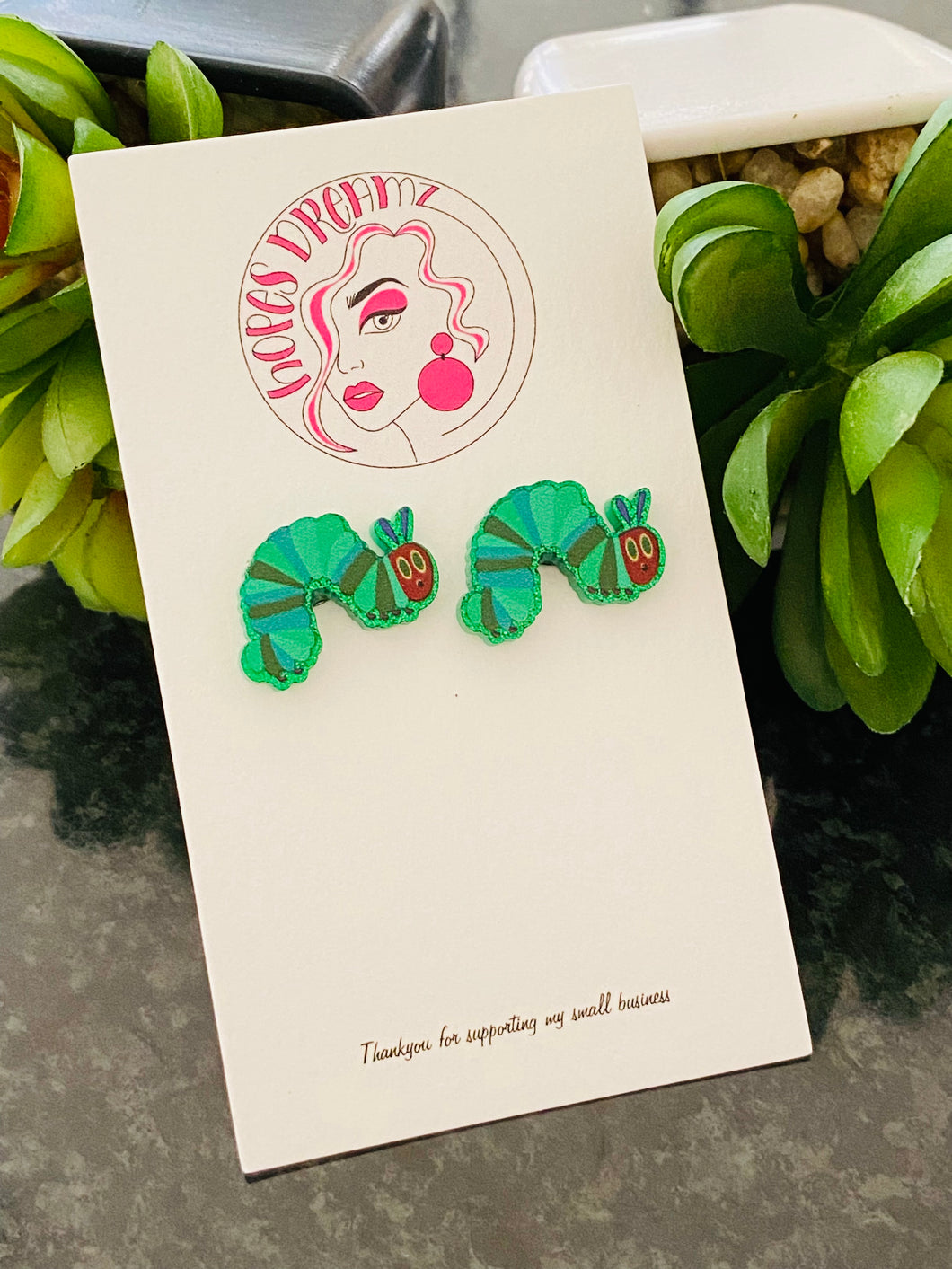 Hungry caterpillar stud