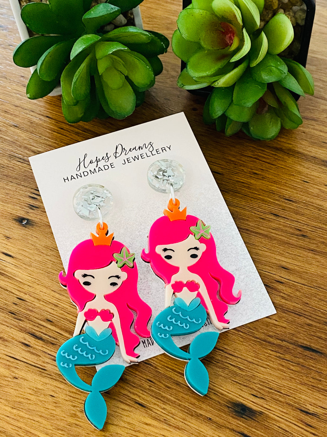 Pink mermaid princess