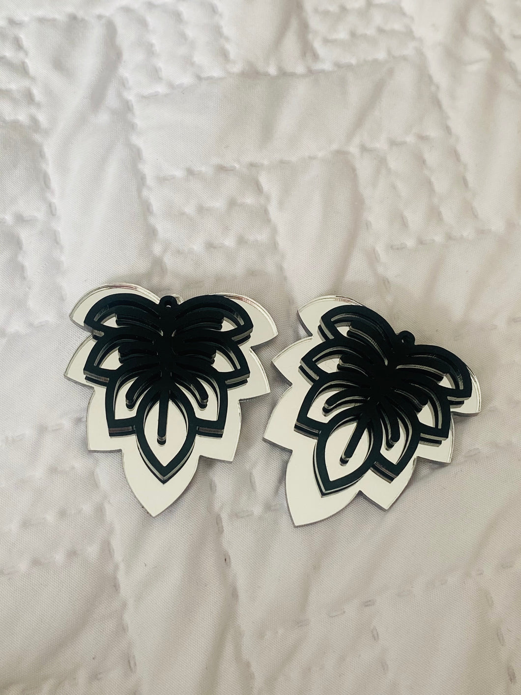 Monstera double silver black