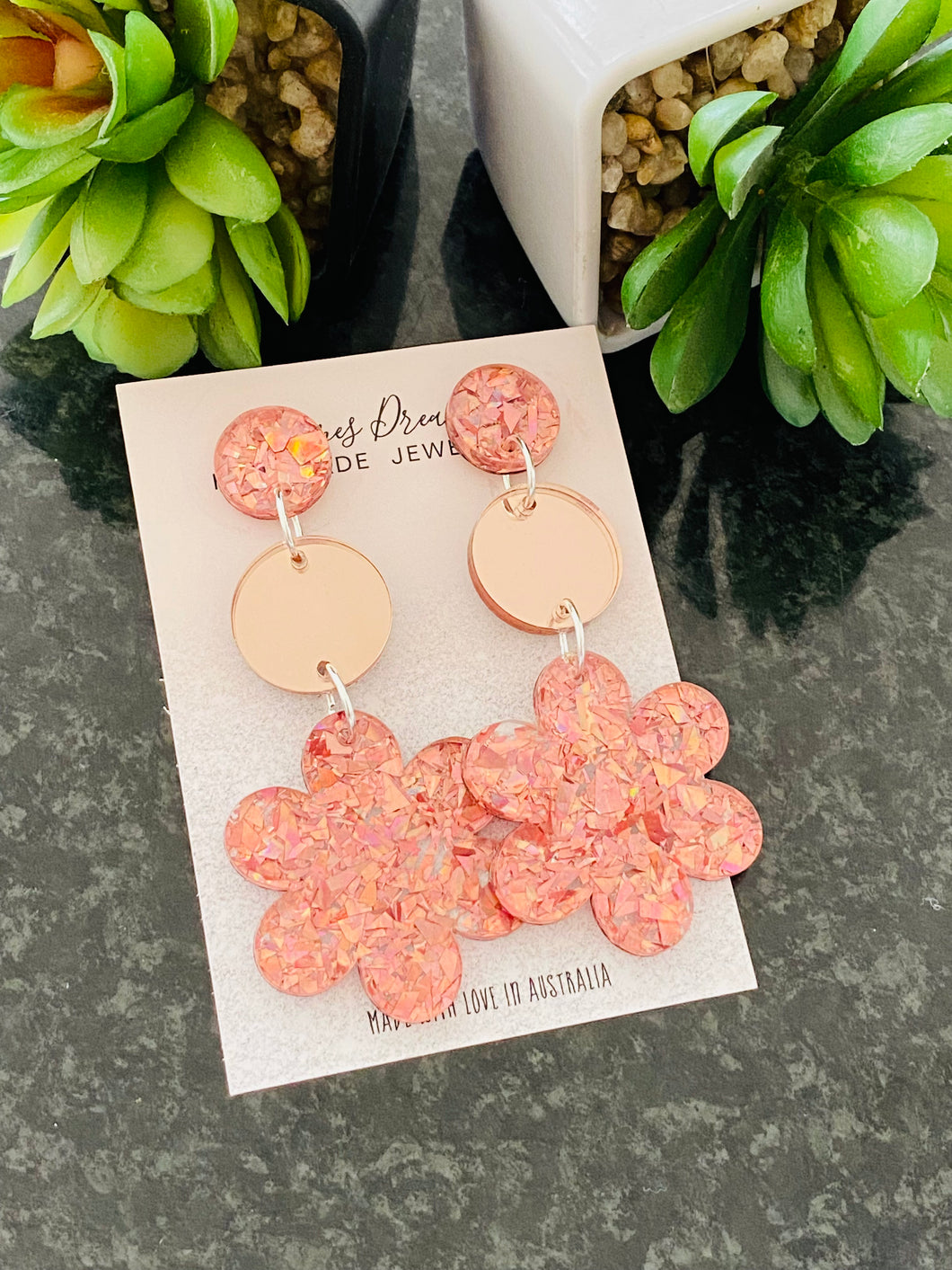 Rose gold petal drop