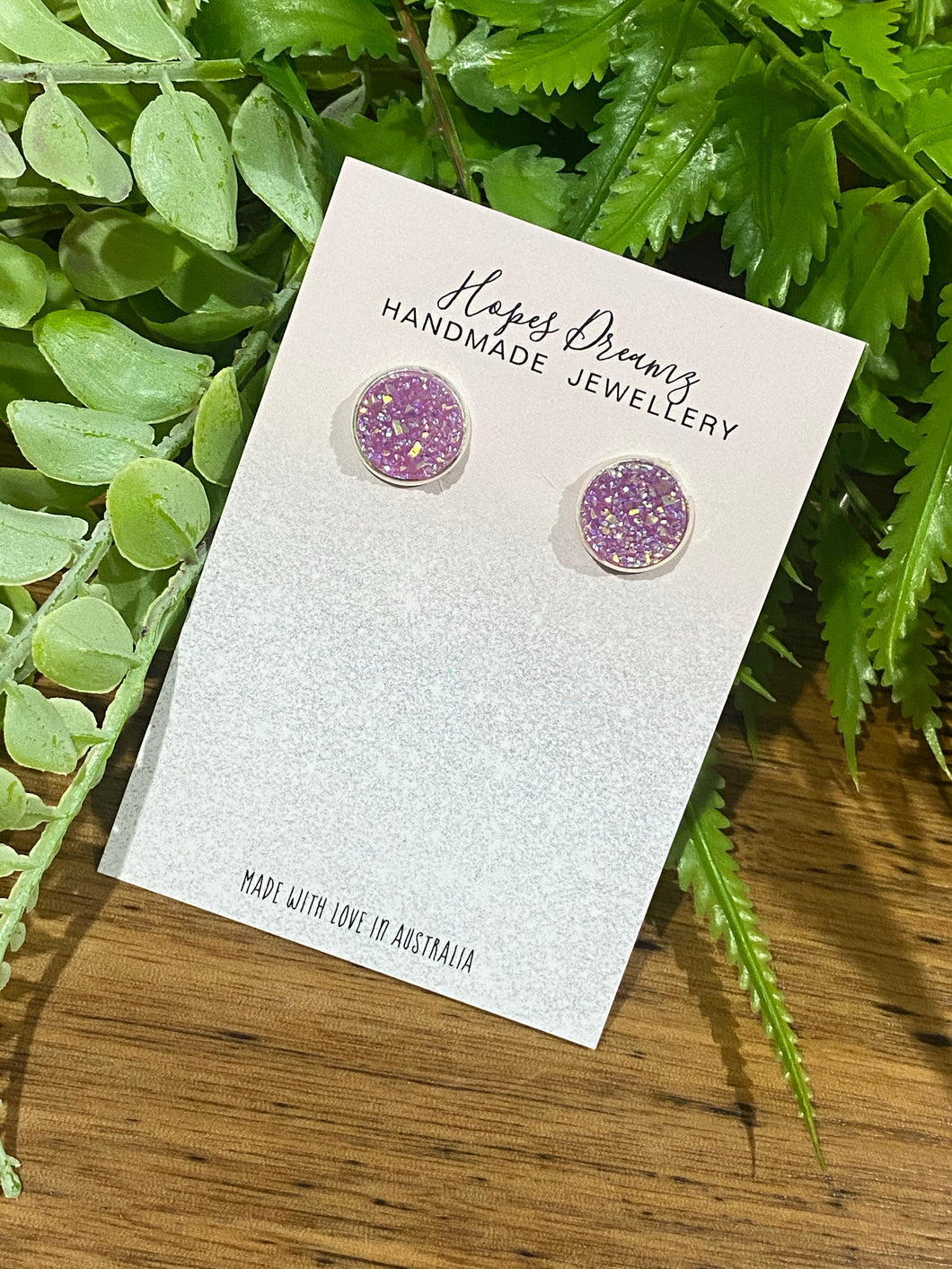 Purple ice resin studs