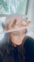 Load image into Gallery viewer, Pink Fedora full floral crown
