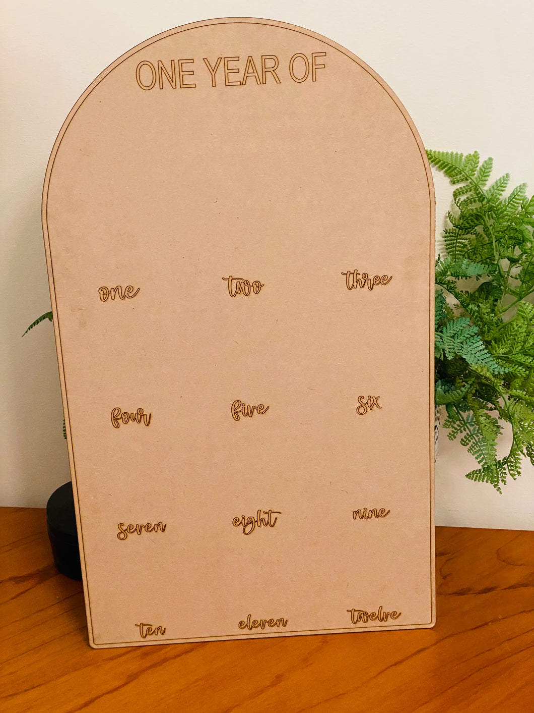 One year birthday board