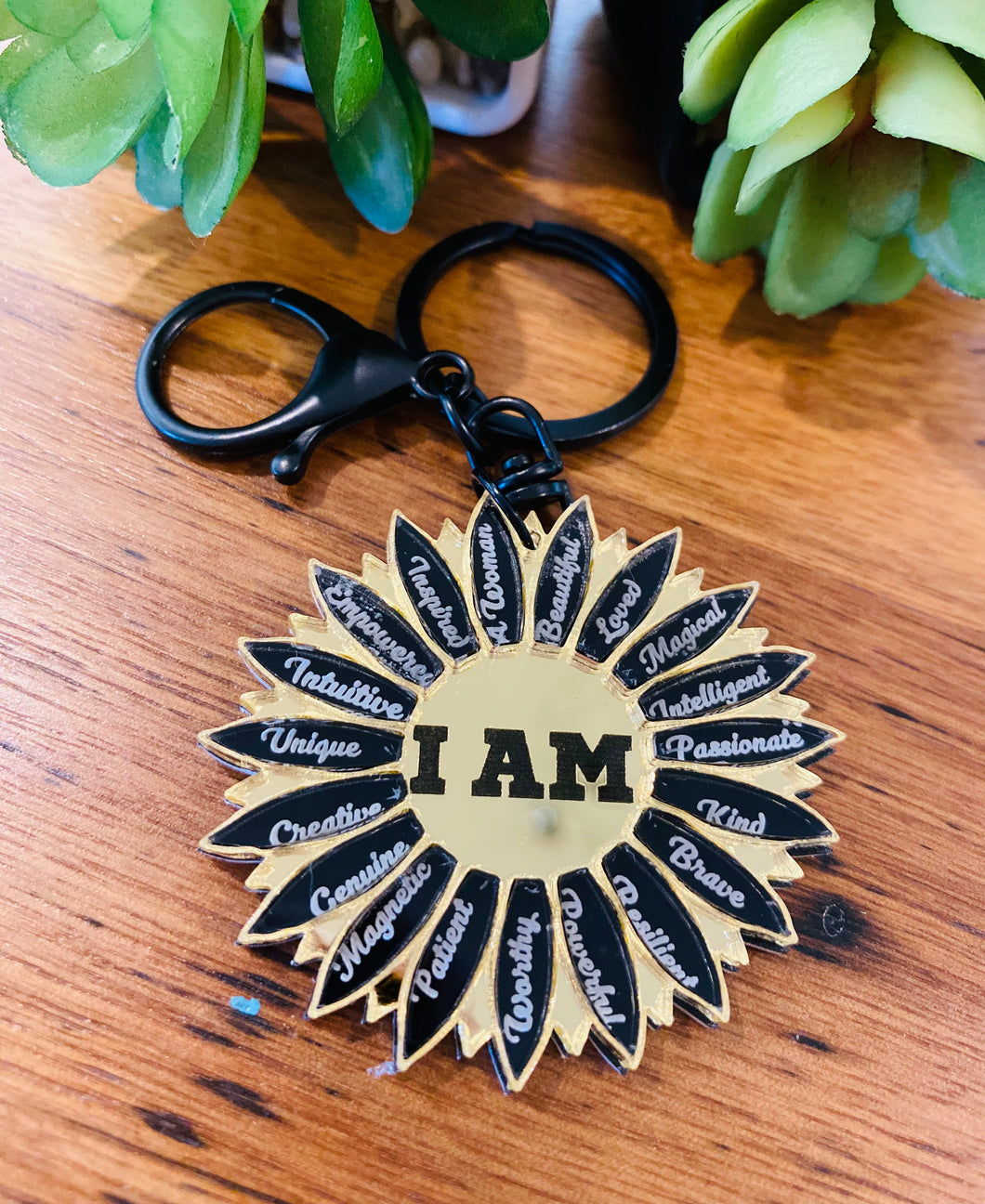 I am sunflower keyring