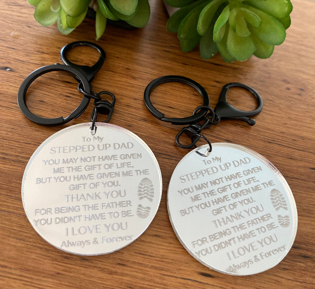 Stepped up dad keyring