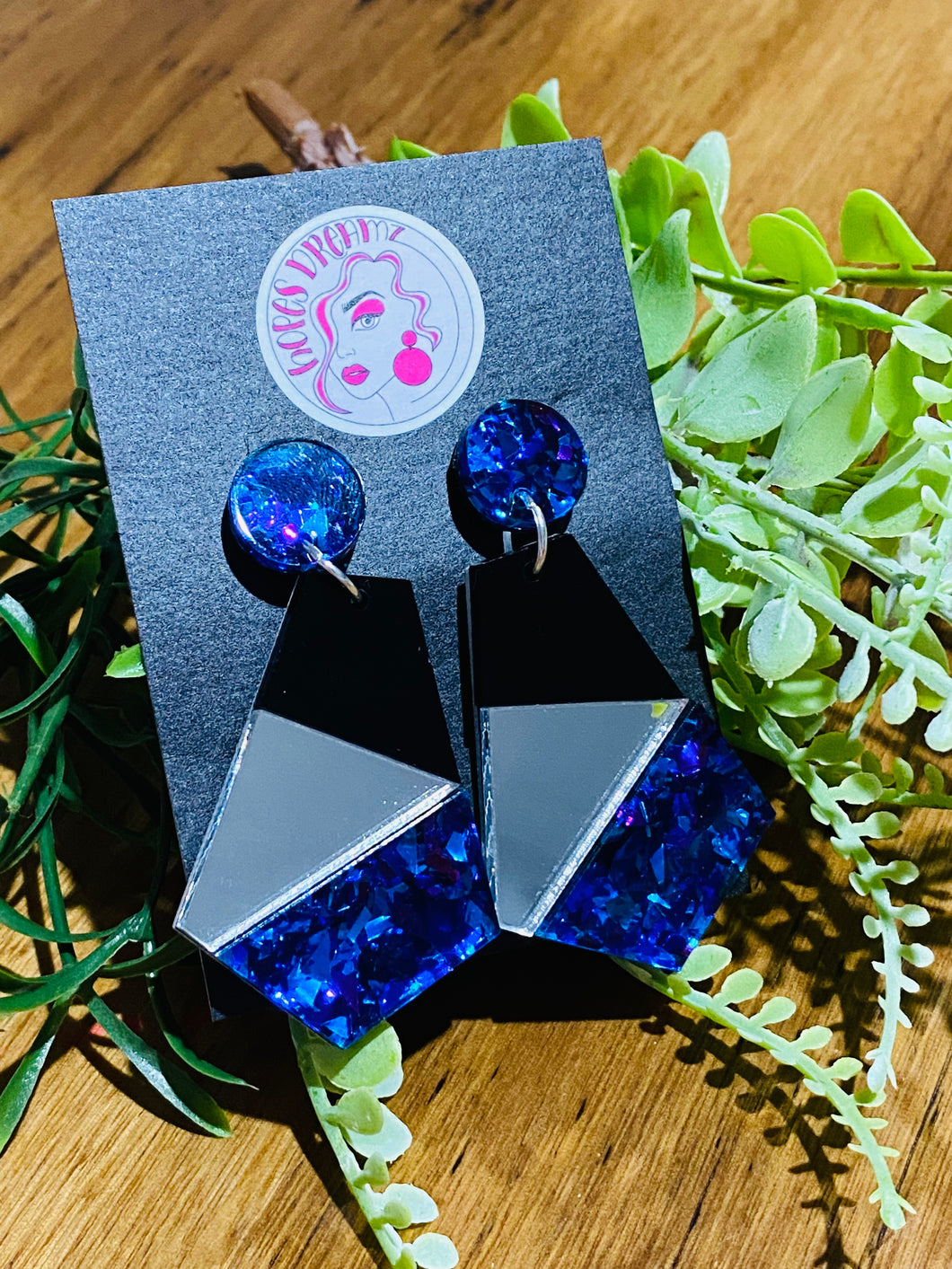 Round mix glitter trio drop (WGW) glitter