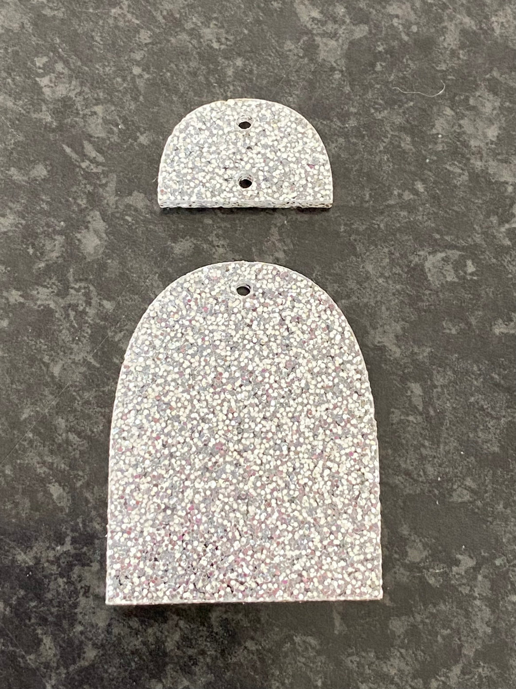 Silver glitter solid arch