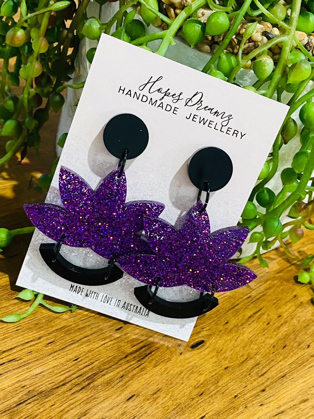 Purple flower dangle