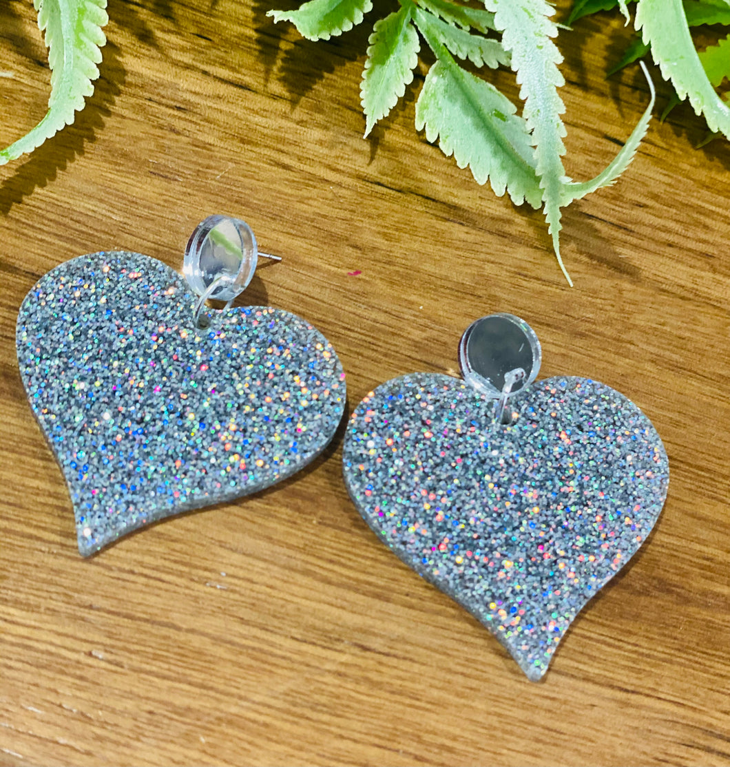 Sparkle heart dangles