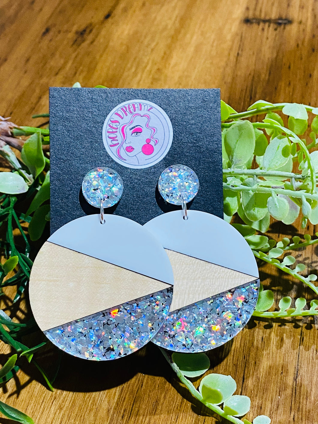 Round mix glitter trio drop (WWG) glitter