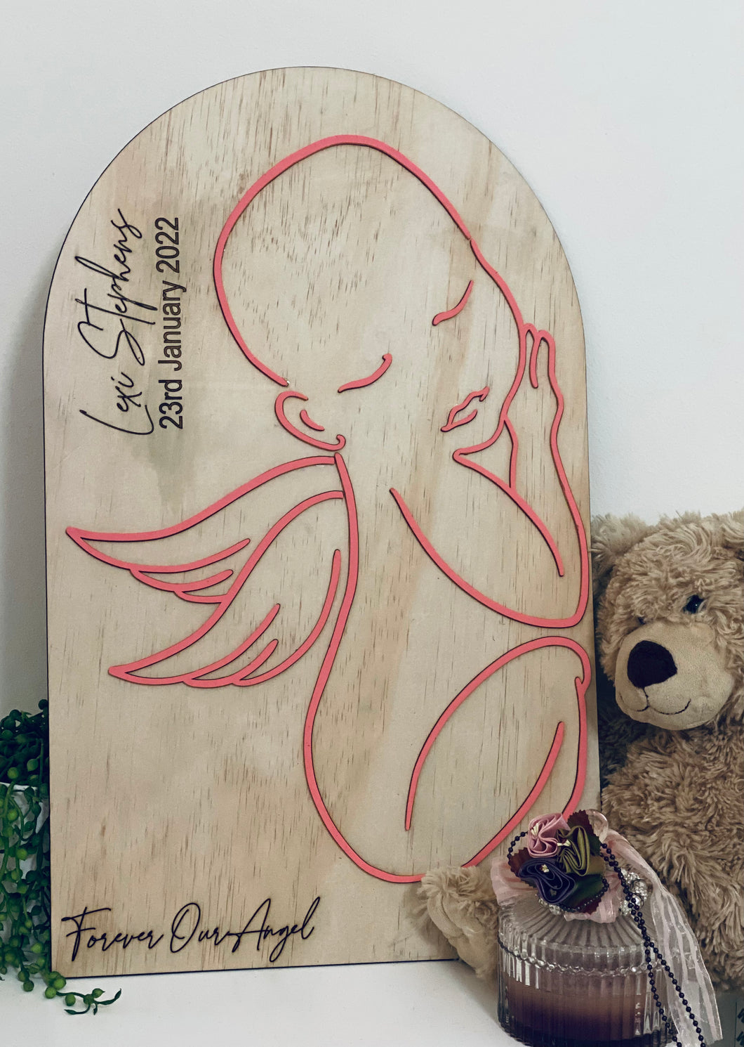 Arch birth detail plaque