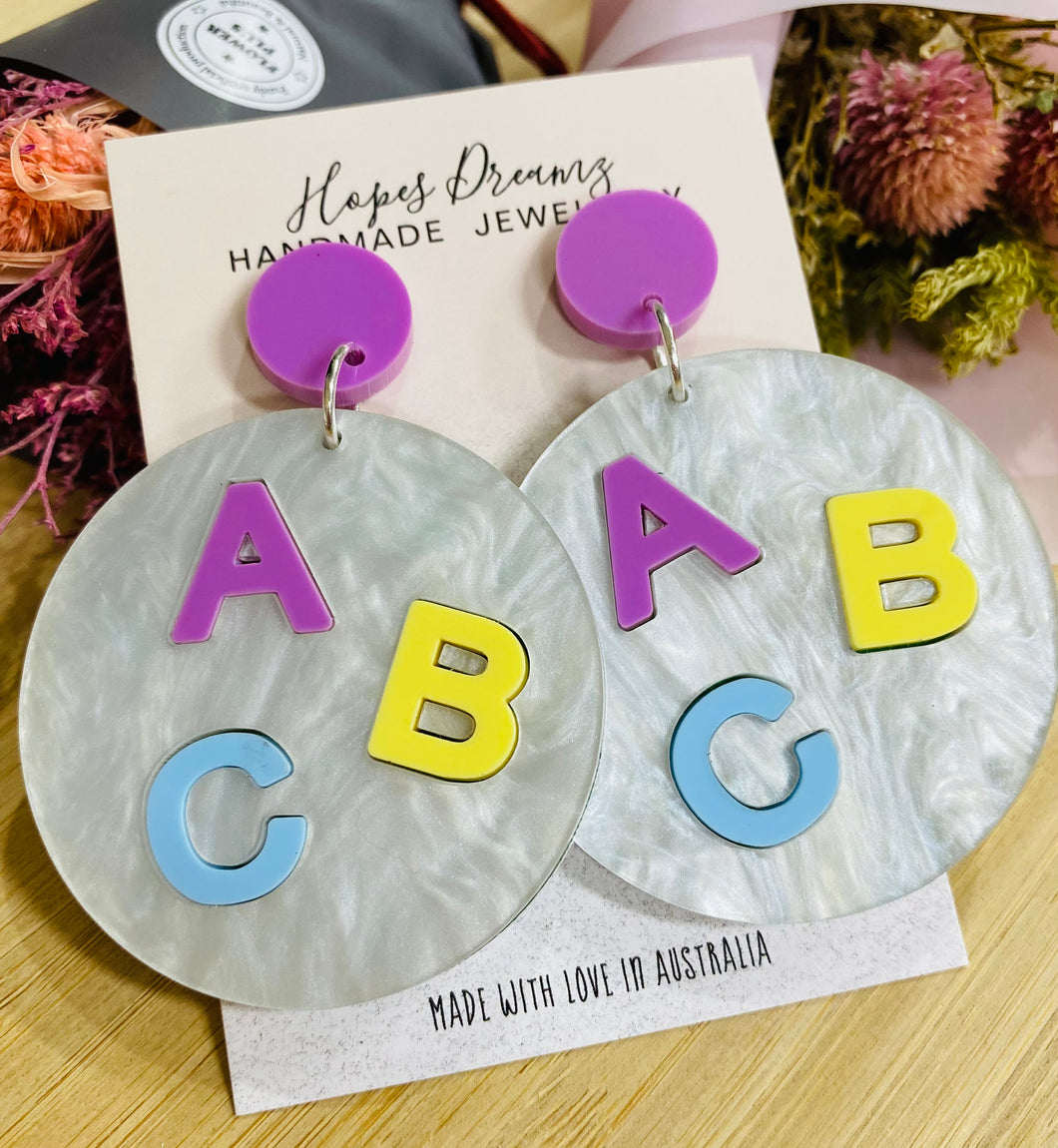 ABC Round dangles