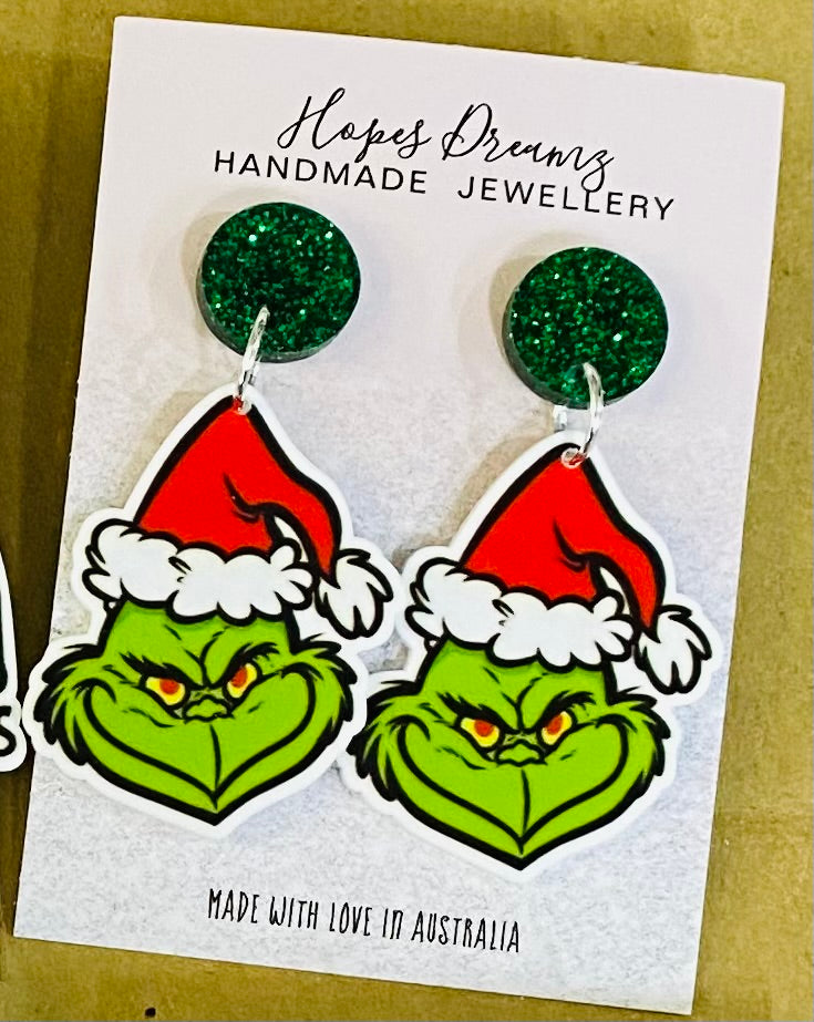 Grinch earings