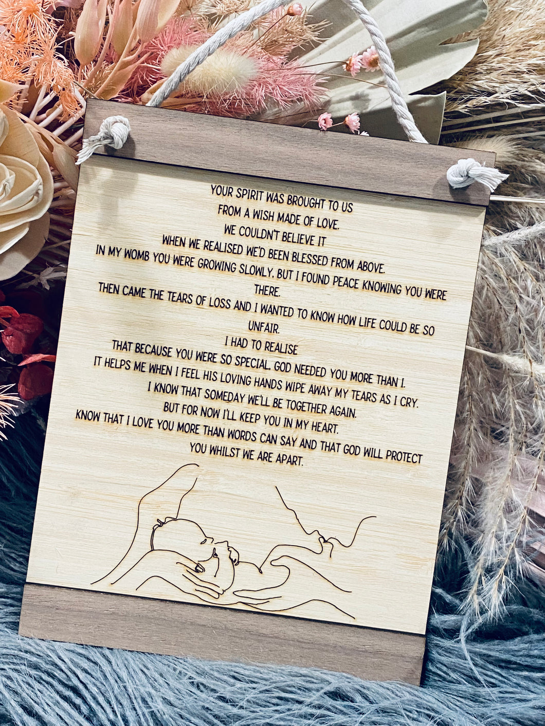 Baby loss poem plaque