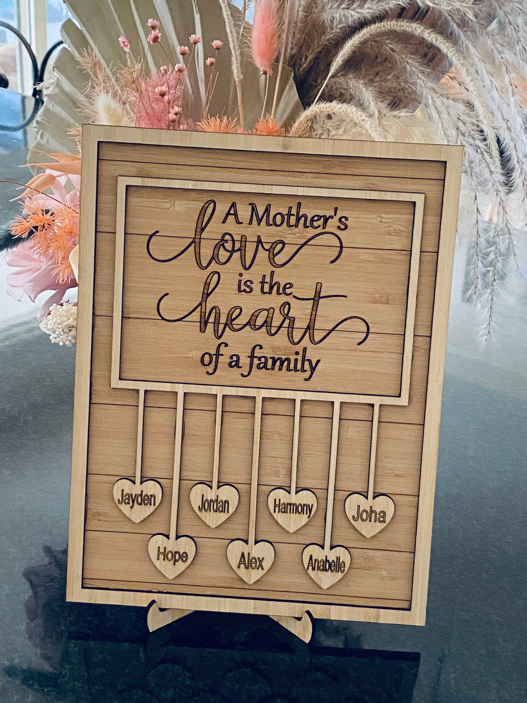 MOTHERSDAY plaque 1-9 names