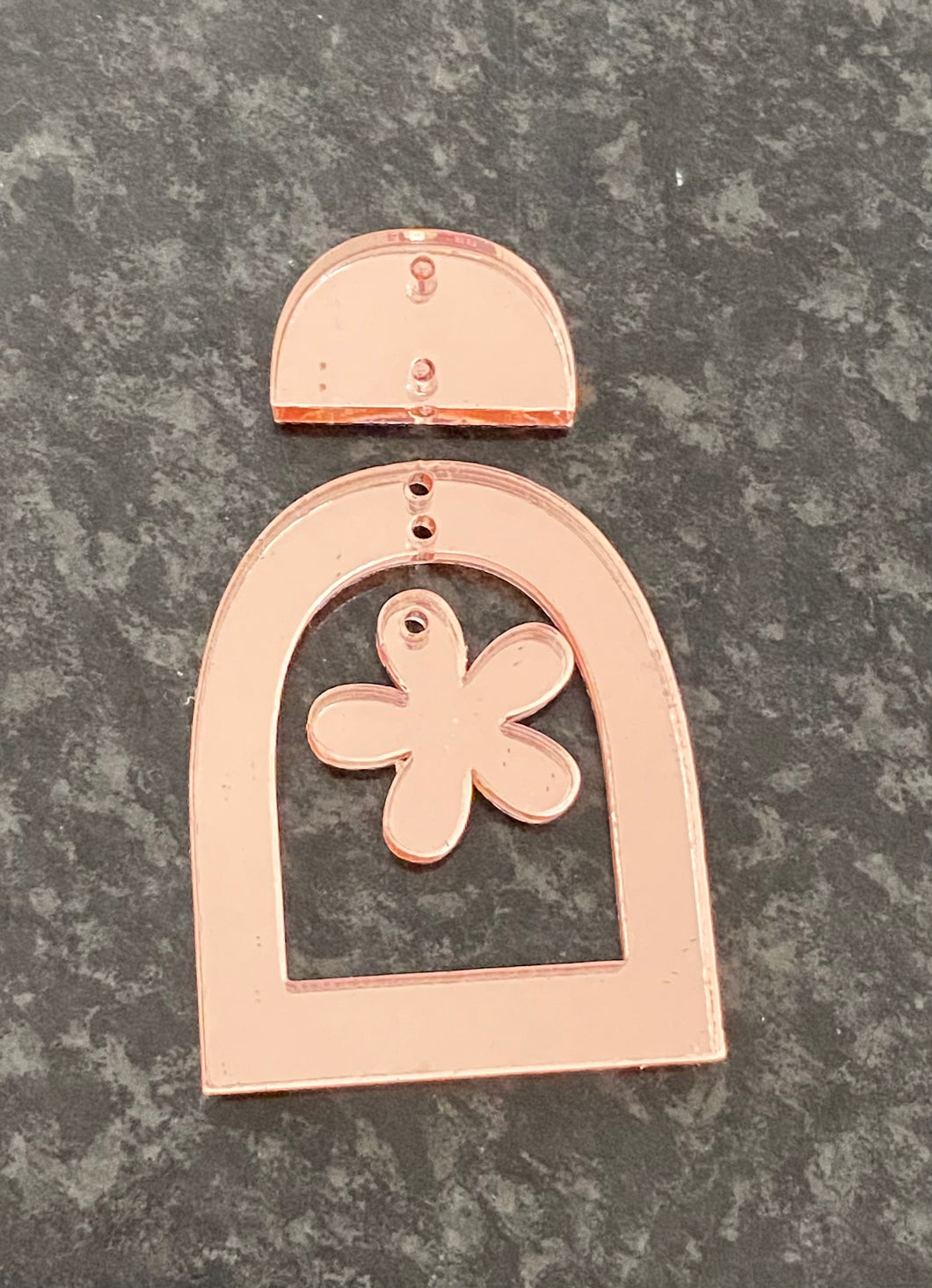 Rose gold flower arch